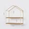 NEX™ Gold 2-Tier Iron House Floating Wall Shelf